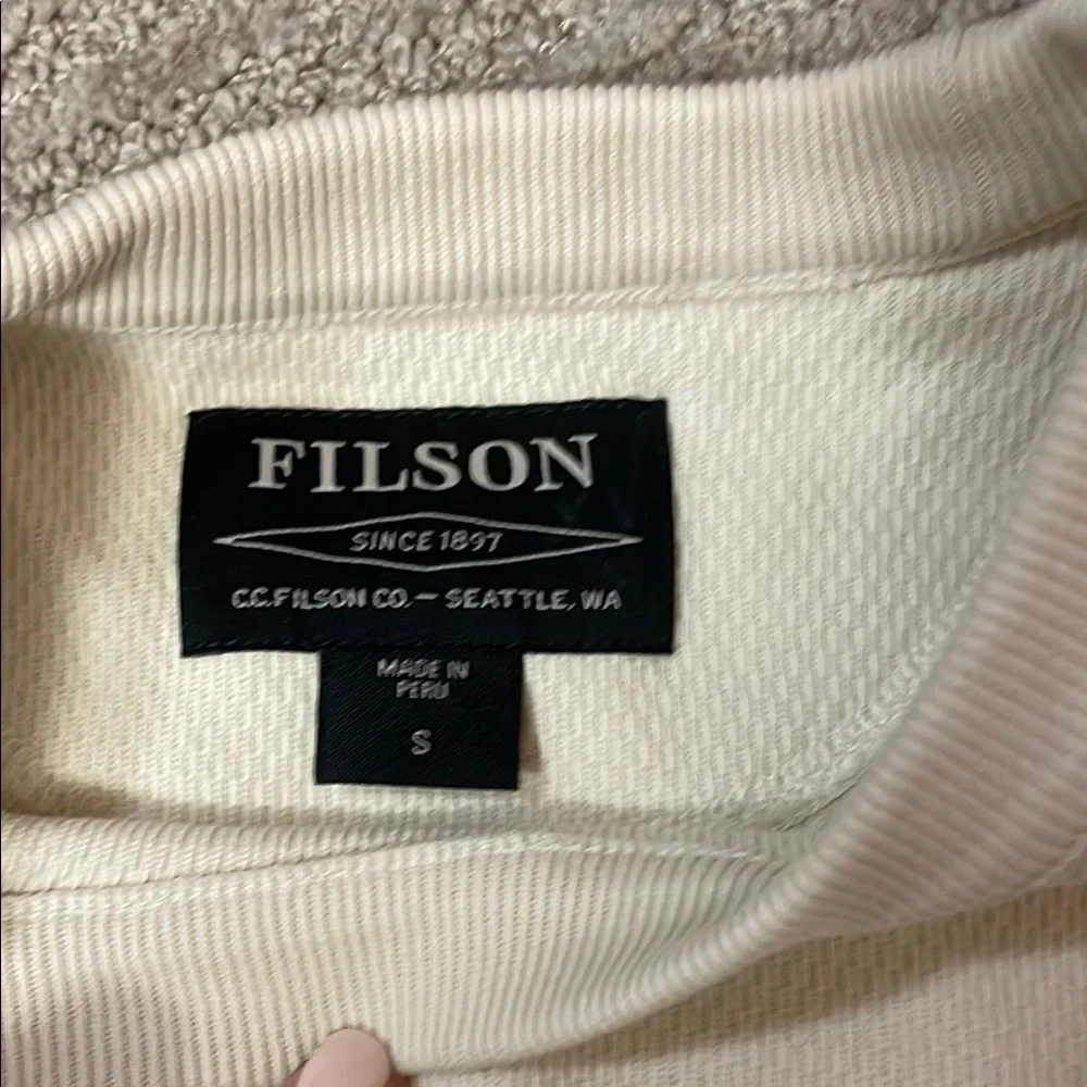 Filson Off-White Long Sleeve Crewneck Thermal - Picture 2 of 3